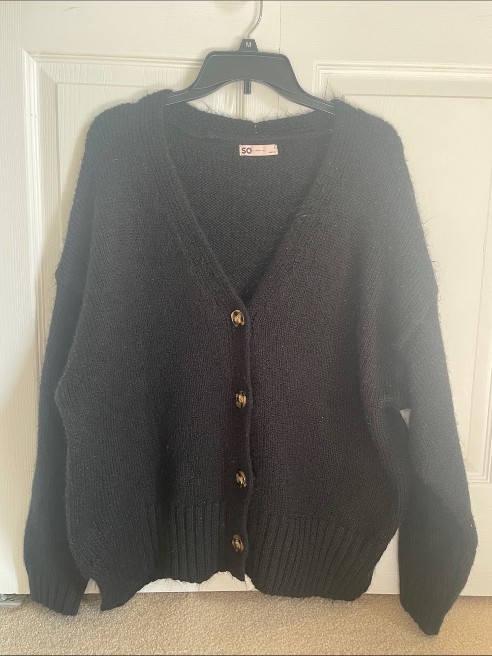 Women’s Black Oversized Cardigan XL
